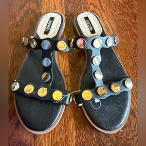 Kensie gold embellishments sandals